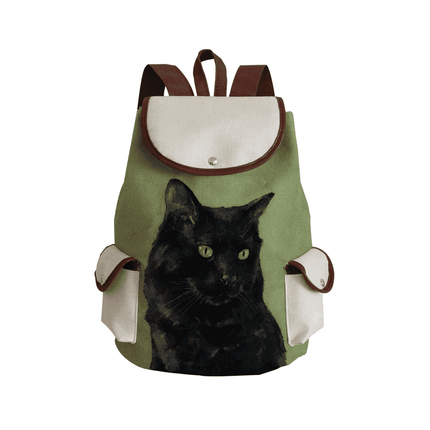 Women Eco-Friendly Cartoon Cat Tote Backpacks - Mad Fly Essentials