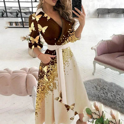 Women Elegant Butterfly Starlight Midi Dress - MIDI Dress - Boho Girl - Mad Fly Essentials