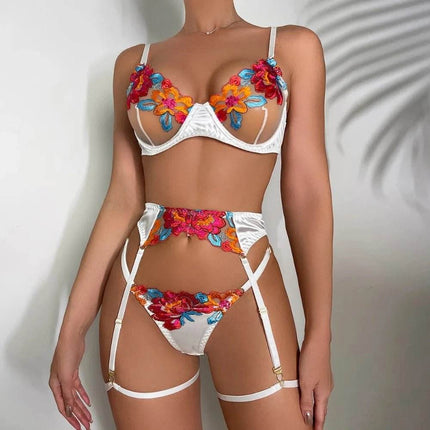 Women Embroidery Contrast Lingerie Set – Mad Fly Essentials