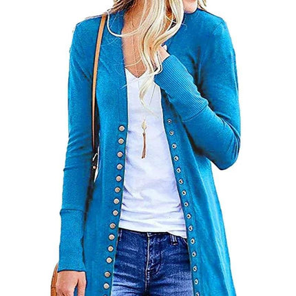 Women Button Sweater Cardigan Outerwear - Mad Fly Essentials