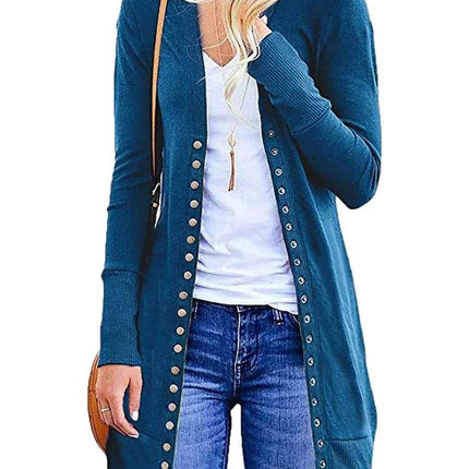Women European Button Sweater Cardigan Outerwear - Outerwear - kalenmos - Mad Fly Essentials