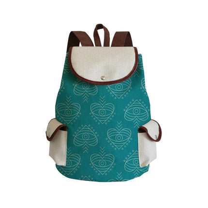 Women Eye Linen Trendy Animal Backpack - Backpack - Wish Shape - Mad Fly Essentials