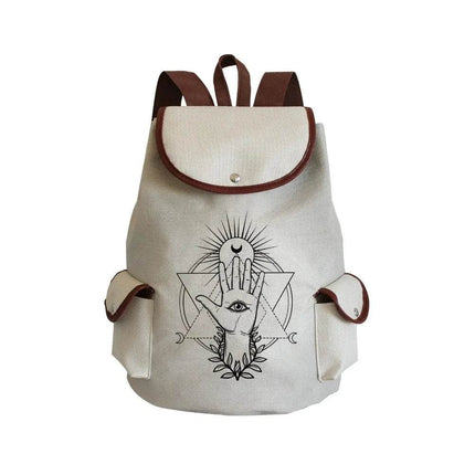 Women Eye Linen Trendy Animal Backpacks - Mad Fly Essentials