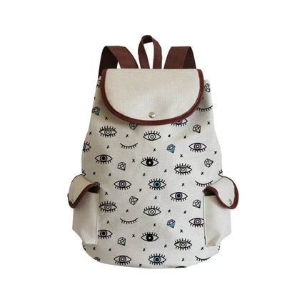 Women Eye Linen Trendy Animal Backpacks - Mad Fly Essentials