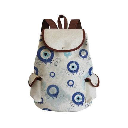 Women Eye Linen Trendy Animal Backpack - Backpack - Wish Shape - Mad Fly Essentials
