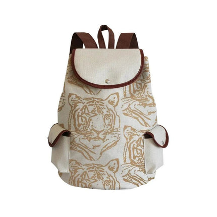 Women Eye Linen Trendy Animal Backpacks - Mad Fly Essentials