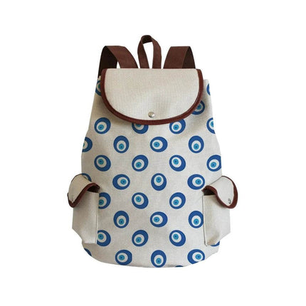 Women Eye Linen Trendy Animal Backpack - Backpack - Wish Shape - Mad Fly Essentials