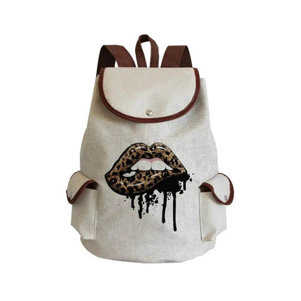 Women Eye Linen Trendy Animal Backpack - Backpack - Wish Shape - Mad Fly Essentials