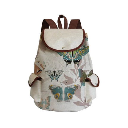 Women Eye Linen Trendy Animal Backpack - Backpack - Wish Shape - Mad Fly Essentials