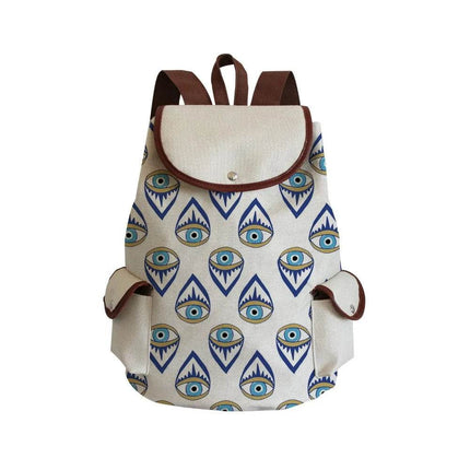 Women Eye Linen Trendy Animal Backpacks - Mad Fly Essentials