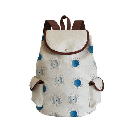 Women Eye Linen Trendy Animal Backpack - Backpack - Wish Shape - Mad Fly Essentials