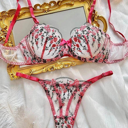 Women Fairy Tulle Floral Lingerie Set - Lingerie Set - ELLOLACE - Mad Fly Essentials