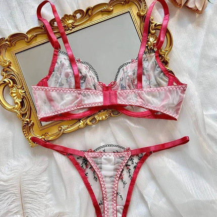 Women Fairy Tulle Floral Lingerie Set - Lingerie Set - ELLOLACE - Mad Fly Essentials