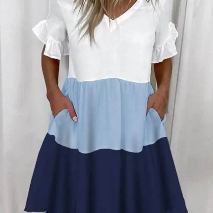 Women Fashion Floral Ruffle Mini Dress - Mini Dress - Veryou - Mad Fly Essentials