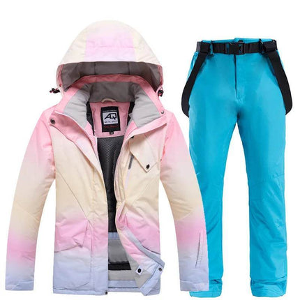 Fashion Pink Windproof Ski Suit Women Outerwear - Outerwear - ARCTIC QUEEN - Mad Fly Essentials