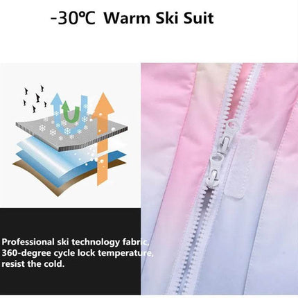 Fashion Pink Windproof Ski Suit Women Outerwear - Outerwear - ARCTIC QUEEN - Mad Fly Essentials