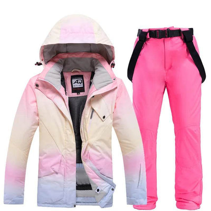 Fashion Pink Windproof Ski Suit Women Outerwear - Outerwear - ARCTIC QUEEN - Mad Fly Essentials