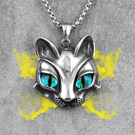 Women Fashion Stainless Cat Eyes Pendant Necklace - Necklace - ADGH - Mad Fly Essentials