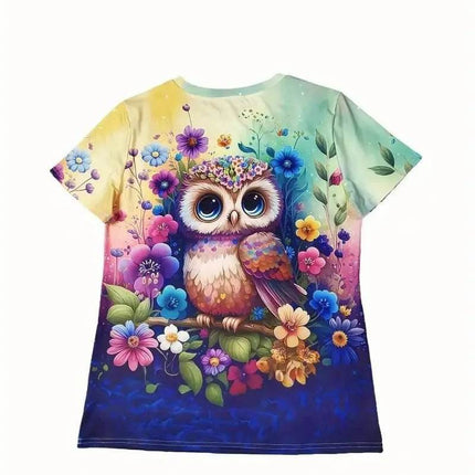 Women Fashion Trendy Owl Graphic Shirt - Shirt - Animal Elements - Mad Fly Essentials