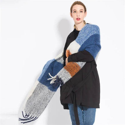 Women Fashion Warm Plaid Shawl Scarf - Scarf - RUNMEIFA - Mad Fly Essentials