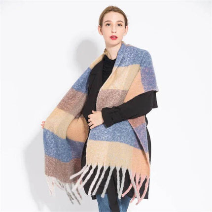 Women Fashion Warm Plaid Shawl Scarf - Scarf - RUNMEIFA - Mad Fly Essentials