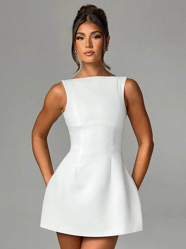 Women Fashion White Bodycon Party Dress - Party Dress - Miss Ord - Mad Fly Essentials