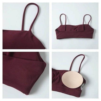 Women Fitness Sling Yoga Bra Crop Top - Crop Top - Stefani Lee - Mad Fly Essentials