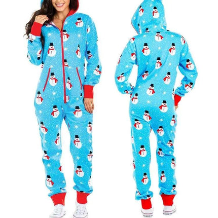 Women Fleece Animal Holiday Sleepwear Jumpsuit - Jumpsuit - Jaycosin - Mad Fly Essentials