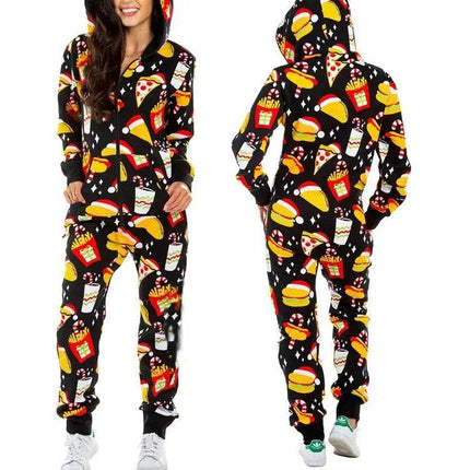 Women Fleece Animal Holiday Sleepwear Jumpsuit - Jumpsuit - Jaycosin - Mad Fly Essentials