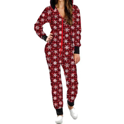 Women Fleece Animal Holiday Sleepwear Jumpsuit - Jumpsuit - Jaycosin - Mad Fly Essentials