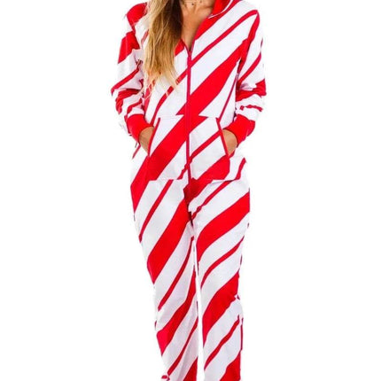 Women Fleece Animal Holiday Sleepwear Jumpsuit - Mad Fly Essentials