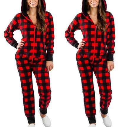 Women Fleece Animal Holiday Sleepwear Jumpsuit - Jumpsuit - Jaycosin - Mad Fly Essentials