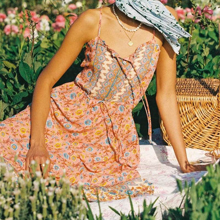 Women Floral Sleeveless Bohemian Maxi Dress - Maxi Dress - Boho Queens - Mad Fly Essentials