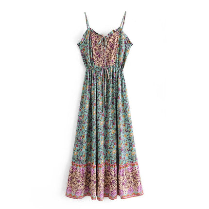 Women Floral Sleeveless Bohemian Maxi Dress - Maxi Dress - Boho Queens - Mad Fly Essentials
