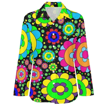 Women Flower Power Casual 3D 70s Shirt - Shirt - LazySorry - Mad Fly Essentials