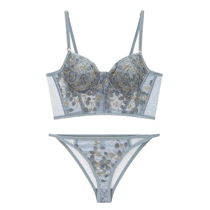 Women French Lace Bra Lingerie Set - Mad Fly Essentials