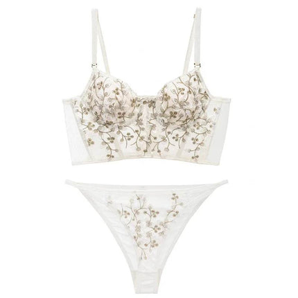 Women French Lace Bra Lingerie Set - Mad Fly Essentials