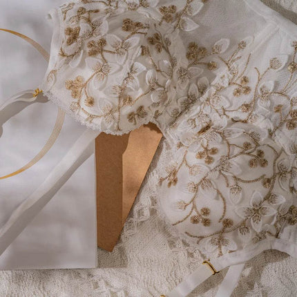 Women French Lace Bra Lingerie Set - Mad Fly Essentials