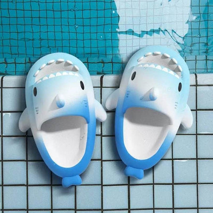 Funny Gradient Shark Beach Women Slippers - Women Slippers - TECHOME - Mad Fly Essentials