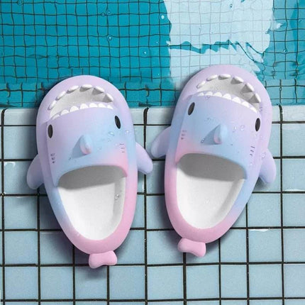 Funny Gradient Shark Beach Women Slippers - Women Slippers - TECHOME - Mad Fly Essentials