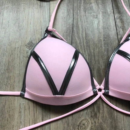 Women Gold Black Brazilian Bikini Set - Bikini Set - RUOTONGSEPT - Mad Fly Essentials