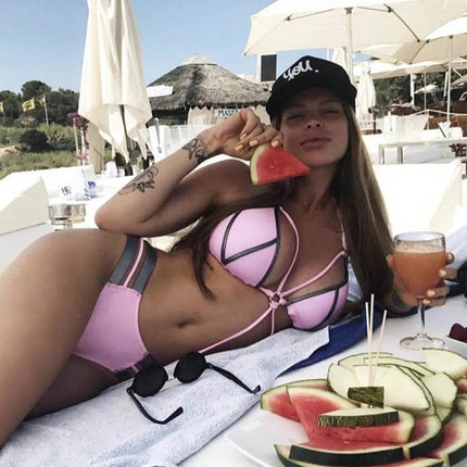 Women Gold Black Brazilian Bikini Set - Bikini Set - RUOTONGSEPT - Mad Fly Essentials