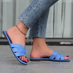 Women Golden Outdoor Fashion Summer Slippers - Slippers - PIERESA - Mad Fly Essentials