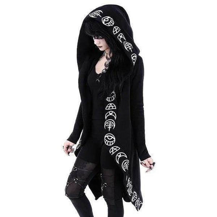 Women Gothic Black Long Sweatshirt Hoodies - Hoodies - HaiCospl - Mad Fly Essentials