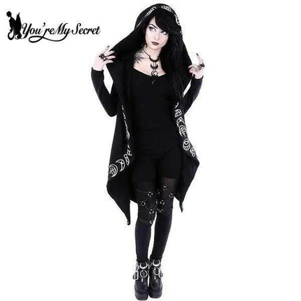 Women Gothic Black Long Sweatshirt Hoodies - Hoodies - HaiCospl - Mad Fly Essentials