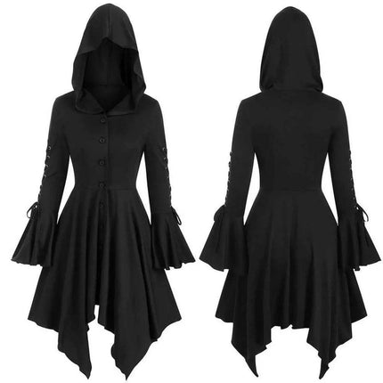Women Gothic Medieval Viking Trench Costume Dress - Costume Dress - Five Shell - Mad Fly Essentials