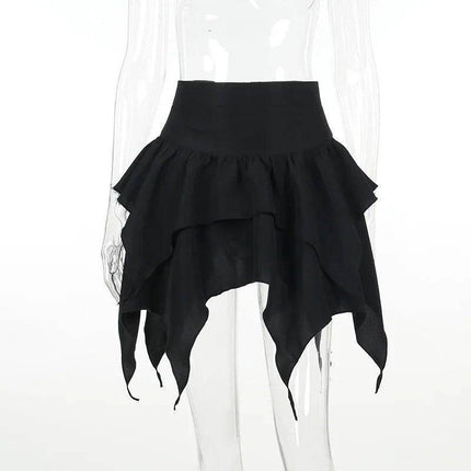 Women Gothic Punk Irregular Mini Skirt - Mini Skirt - CORLVON - Mad Fly Essentials