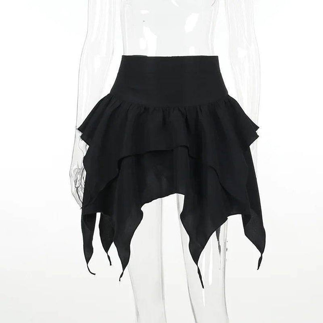 Women Gothic Punk Irregular Mini Skirt - Mini Skirt - CORLVON - Mad Fly Essentials