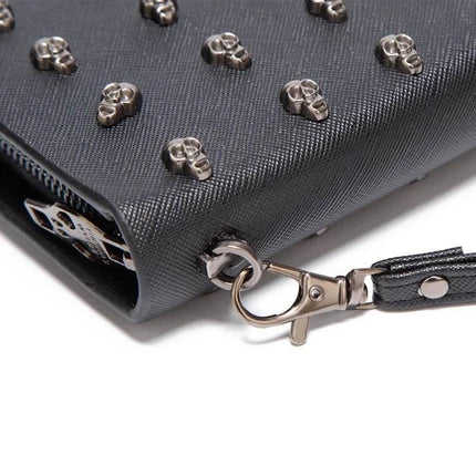 Women Gothic Rivet Skull Credit Card Clip Wallet - Wallet - MIYIN - Mad Fly Essentials