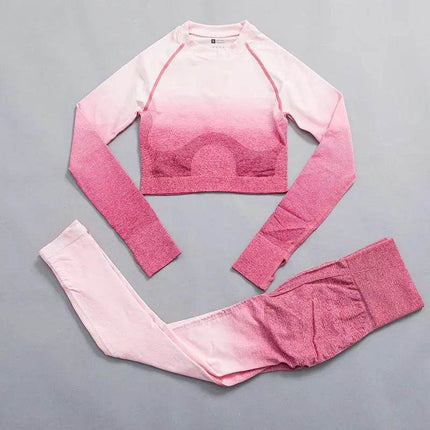 Women Gradient Yoga Fitness Tracksuit - Tracksuit - Tumilkets Womens Apparel - Mad Fly Essentials